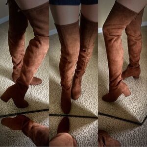Stuart Weitzman Genna 60 Over-The-Knee City Suede Boots